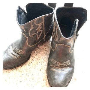 Grey Cowboy (Ankle) Booties
